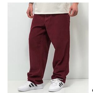Empyre men’s corduroy relax pants size32 burgundy/red color